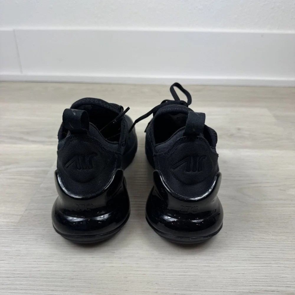Nike Air Max 270 (GS) Triple Black Sneakers Shoes Size 4Y Womens 6 BQ5776 001